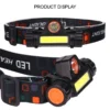 893af80d8170c548b862a3a091ce4d66.webp Mini Portable XPE COB LED Headlamp Torch Lamp Built In USB Rechargeable 18650 Battery Lantern Outdoor