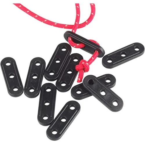 aa19dfbc32120dfe1c8e2c4923908601.webp Paracord Rope Guy Line Tensioner Plastic ABS 3 holes Guy Line Guyline Runners Tent Flysheet Tarp Camping
