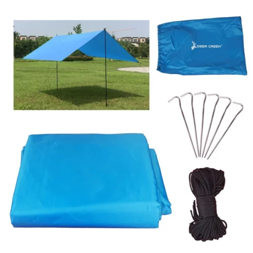d3cb2dd72cc53379de2c3fb64d6d3931.webp Deer Creek Waterproof Flysheet Polyester Blue 300 x 500cm