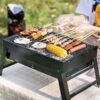 Portable Foldable Outdoor BBQ Grill Folding Barbecue Rack Fuel Charcoal Camping Picnic Outdoor