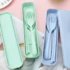 sg-11134201-22120-s8bn2qmdzukv43.webp Wheat Straw Travel Utensils Set Portable Creative Camping Flatware Set Camping Utensil Set Dinnerware Sets kitchen Tool