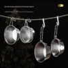 Stainless Steel Camping Bowl Cookware Sierra Cup With Foldable Handle For Camping Picnic Hiking And Outdoor Cooking