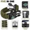 5in1 Survival Compass Paracord Bracelet for Outdoor Hiking Camping