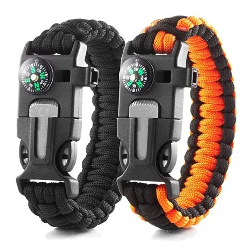 5in1 Survival Compass Paracord Bracelet for Outdoor Hiking Camping