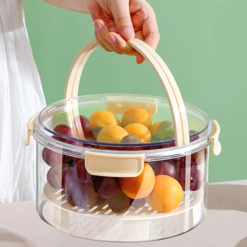 Airtight Sealed Food Container Portable Picnic Camping Transparent Outdoor Tupperware Storage Box