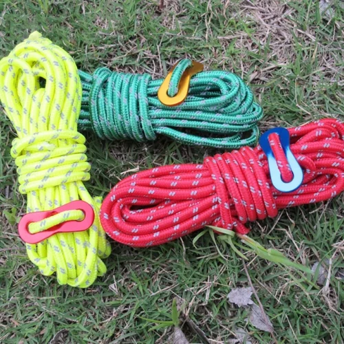 4 m Nylon Reflective Paracord Wind Rope Flysheet Tarp Hammock Tent Camp 4mm 5mm String Ropes Hiking Clothesline