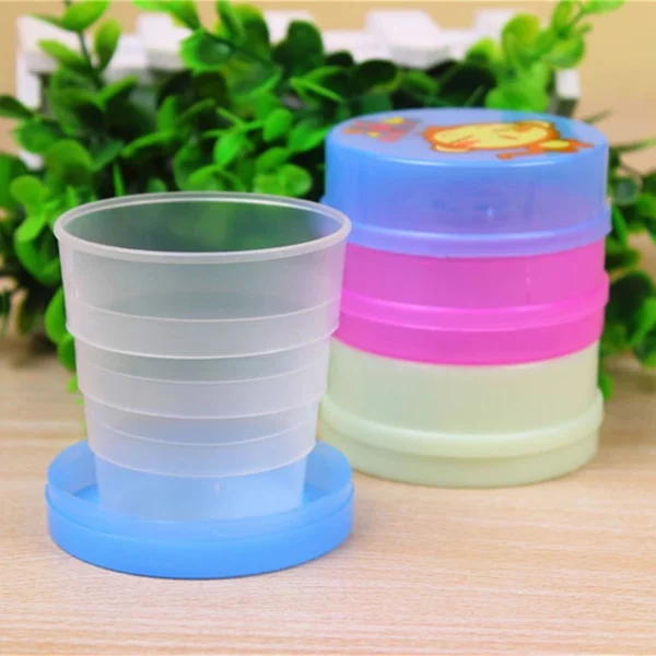 Mini Foldable Cute Cartoon Cup Collapsible Travel Portable Home Outdoor Camping Kids Children Water Drinking Bottle Mugs