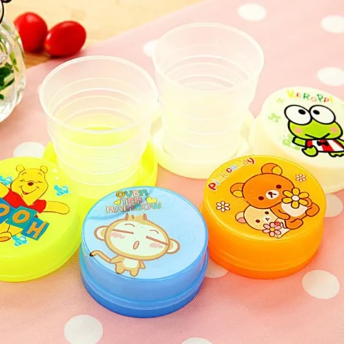 sg-11134202-7qvf6-ljm6f8skcyz603.webp Mini Foldable Cute Cartoon Cup Collapsible Travel Portable Home Outdoor Camping Kids Children Water Drinking Bottle Mugs