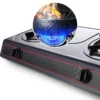 3 6kW 2 Burner Gas Stove LPG Propane Kitchen Hob Cooktop Portable Outdoor Camping Hiking Gas Cooker