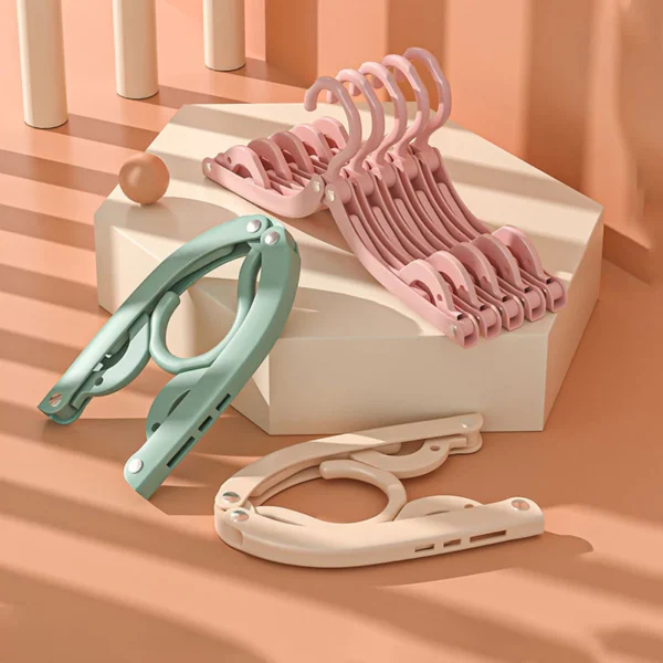 Mini Foldable Clothes Hanger Magic Drying Rack With Clips Travel Camping Hiking Wardrobe Organizer